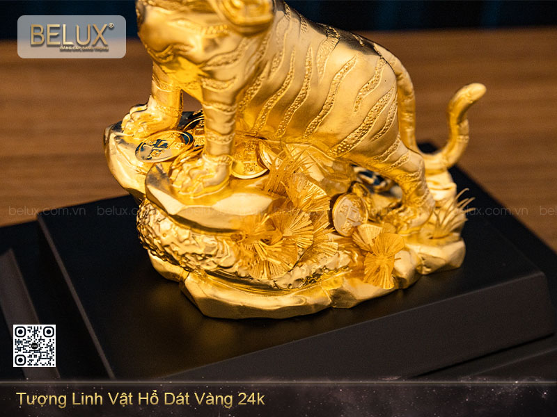 Tượng Linh Vật Hổ Dát Vàng 24k